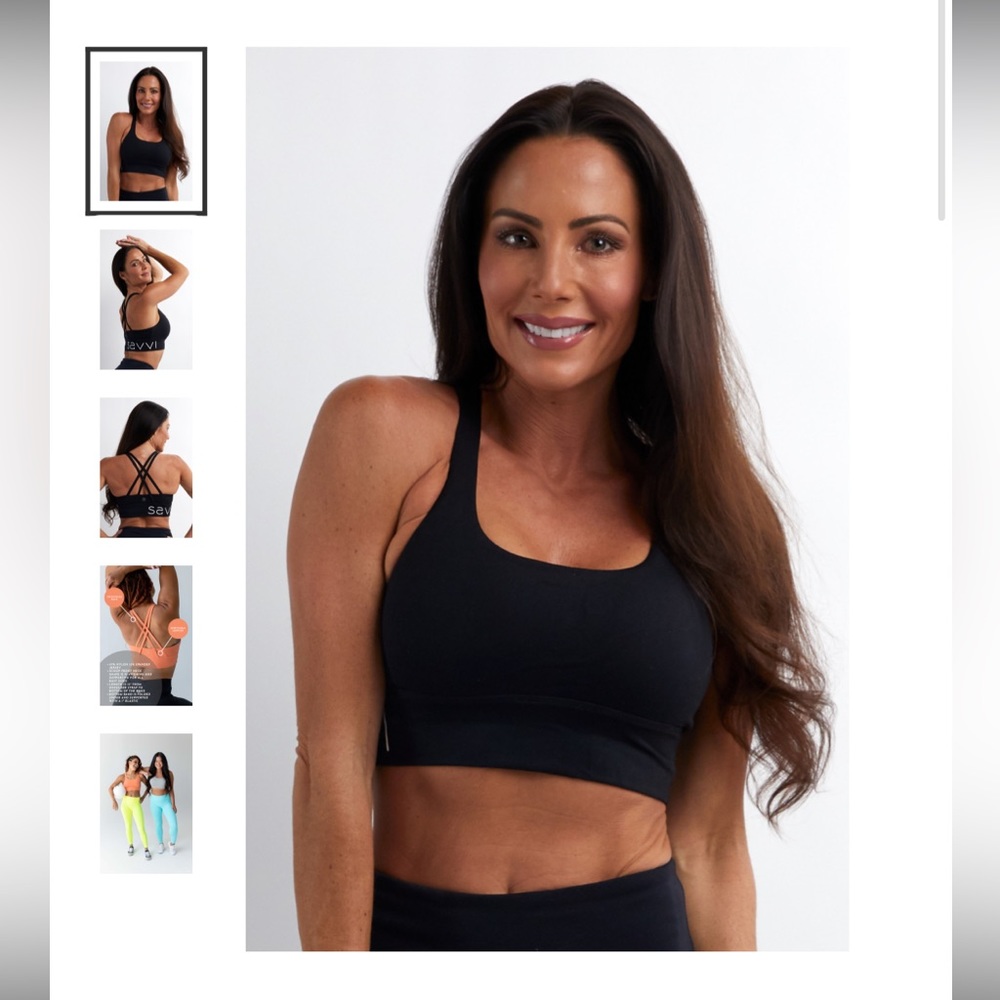 Savvi Femme Black Sport bra